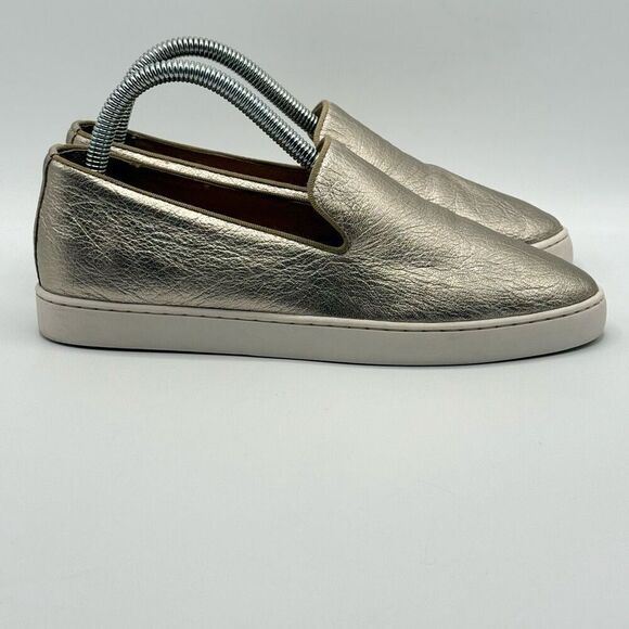 Birdies The Swift Gold Embossed Slip On Loafers - Women’s US 7.5 - Picture 1 of 10